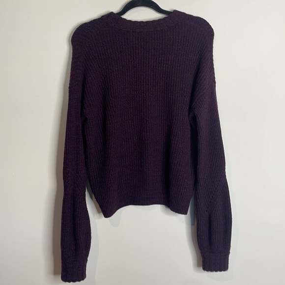 Athleta | Wool & Cashmere Deep Purple Crew Neck Sweater Size Small - Picture 6 of 7